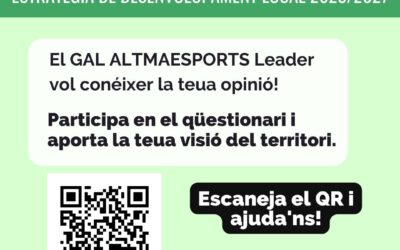 Altmaesports invita a Els Ports y el Maestrat a una encuesta participativa para la Estrategia de Desarrollo Local 2023-2027